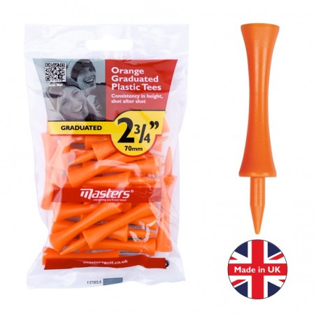 Plastic Graduated Tees 2 ¾" x 20 Orange