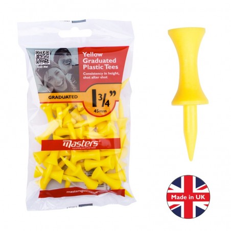 Plastic Graduated Tees 1 ¾" x 30 Yellow