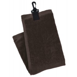 Black 3 Fold Golf Towel