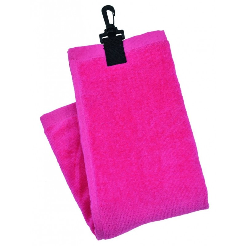 Black 3 Fold Golf Towel
