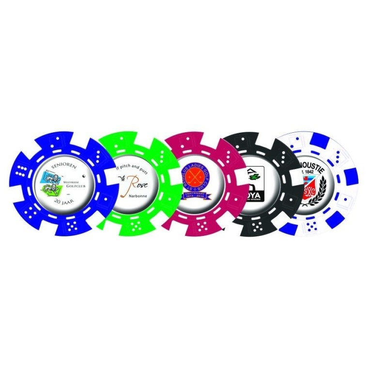 Poker Chip With Dome 3D Decal + Logo