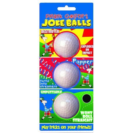 Bolas de Broma 3pk Prank Golfers Joke Balls
