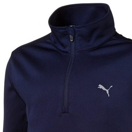 Jersey Chaqueta Junior Puma Repelente al agua - 1/4 zip Azul Marino