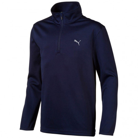 Jersey Chaqueta Junior Puma Repelente al agua - 1/4 zip Azul Marino