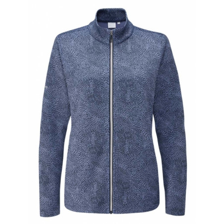 Spiral PING Lady Fleece Golf Jacket Navy Bleached Denim