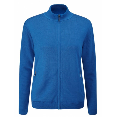 Jude PING Women's Lined Full Zip Sweater Snorkel Blue