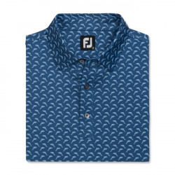 Polo FootJoy Lisle Leaping Dolphins Print Self Collar INK