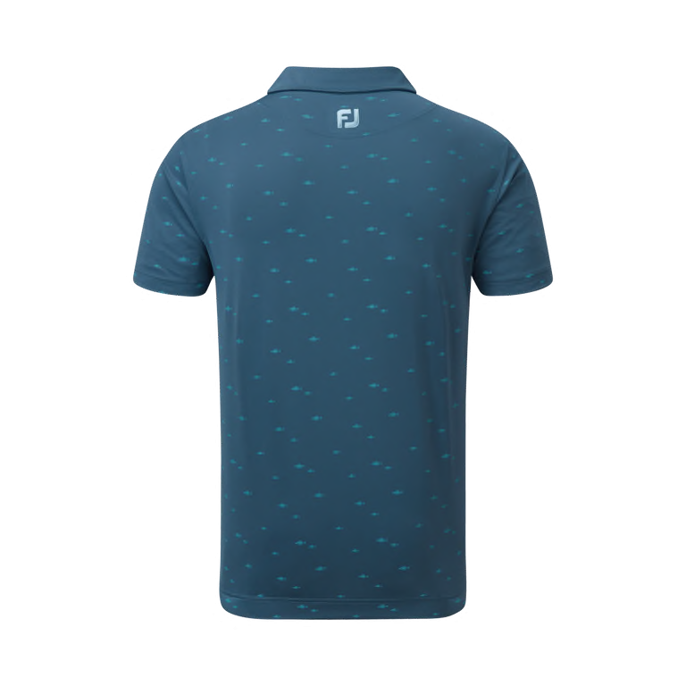 Polo FootJoy Eu School of Fish Print Lisle INK