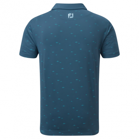Polo FootJoy Eu School of Fish Print Lisle INK