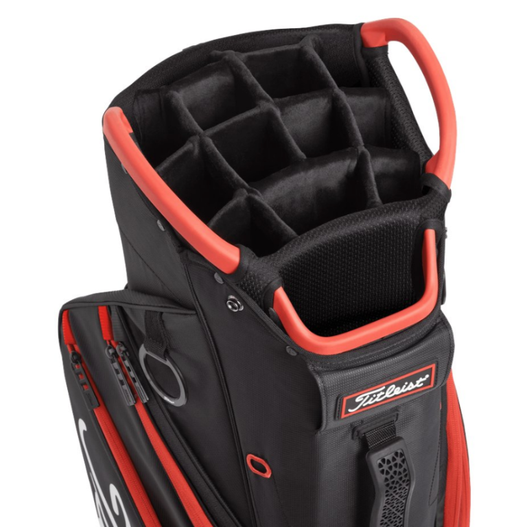 Bolsa Titleist Cart 14 Negro/Negro/Rojo