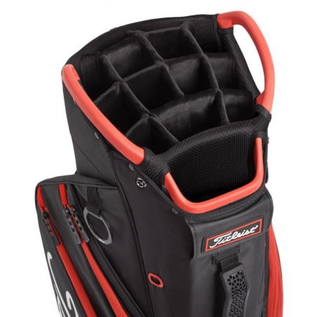 Bolsa Titleist Cart 14 Negro/Negro/Rojo