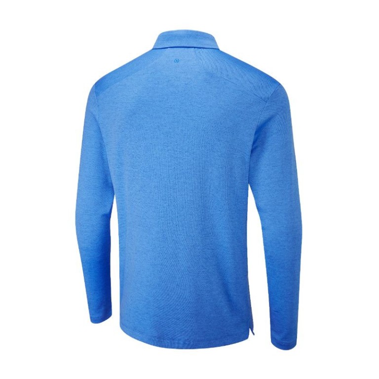 Polo Ping ANGUS Golf Manga Larga Azul Francés