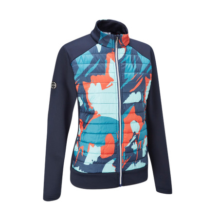 Ping Ladies Printed Hybrid Jacket in Navy Multi
