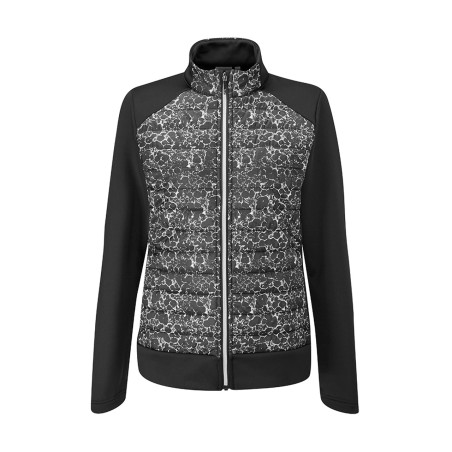 Ping Ladies Printed Hybrid Jacket in Black Multi PIP