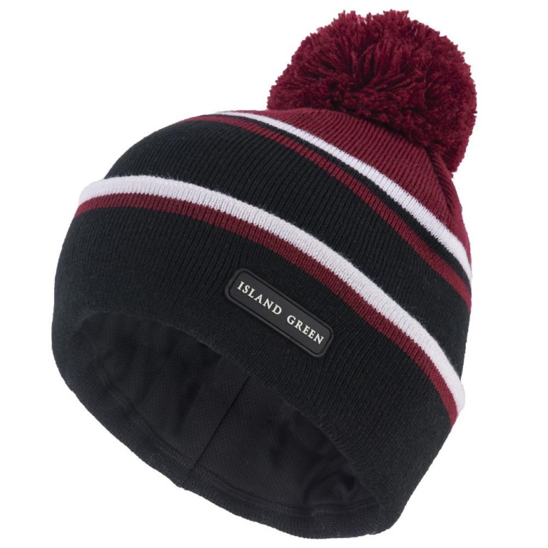 Set Gorro Invierno + Neck Térmica Negro Rojo