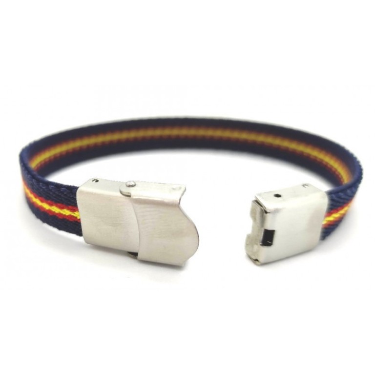 Pulsera España Azul elástica