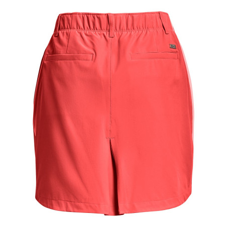 Falda UA Links Woven Skort-Vermillion / Pink Sands / Metallic Silver