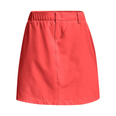 Falda UA Links Woven Skort-Vermillion / Pink Sands / Metallic Silver