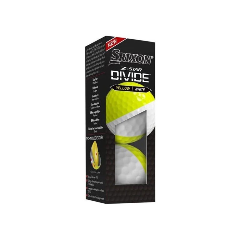 Bolas Srixon DIVIDE Blanco Amarillo