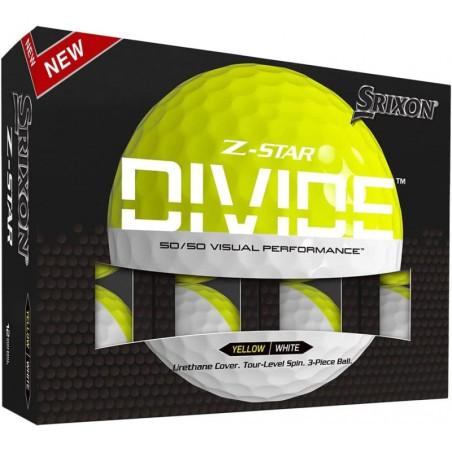 Bolas Srixon DIVIDE Blanco Amarillo