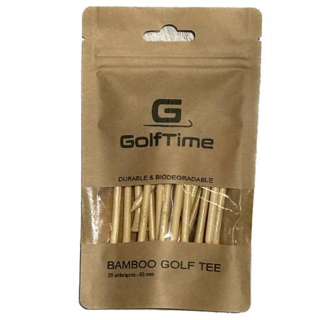 Tees de Madera Golftime Bamboo golf tee 83 mm x 25 ud