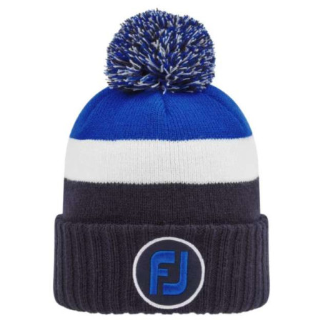 Gorro de Invierno FootJoy Pom Pom Navy/Blanco/Azul