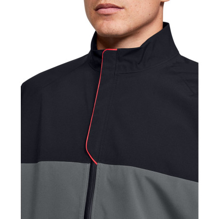 Chaqueta de Agua Under Armour Elements Rain Jacket-Black / Pitch Gray / Pitch Gray