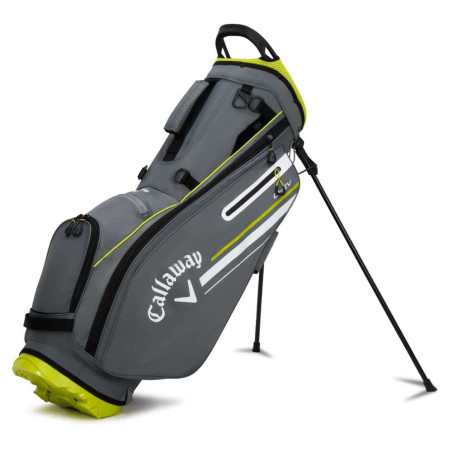 Bolsa Callaway CHEV Stand Bag Charcoal / Flo Yellow