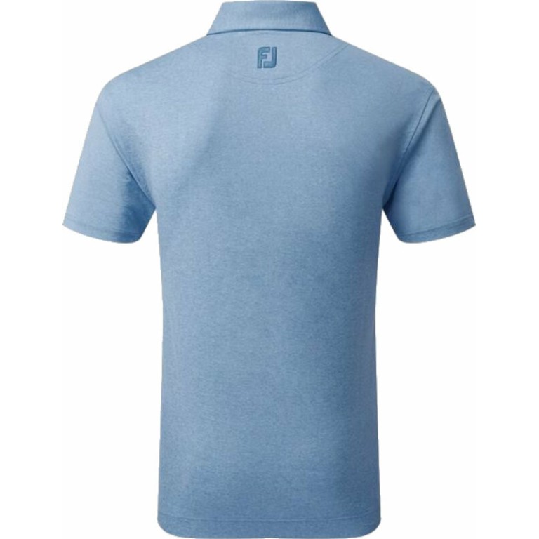 Polo FootJoy EU Heather Self Colla LT Blue Cobalt