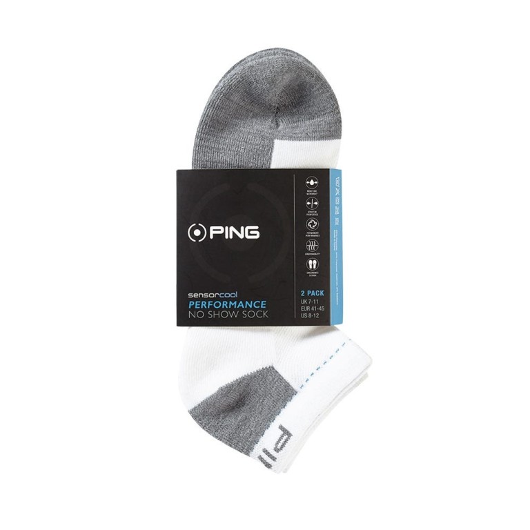 Calcetines Ping Cortos SensorCool Caballero Blanco