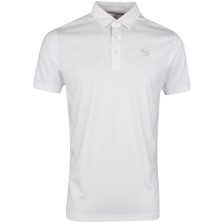 Polo Puma Golf Pure Solid Blanco