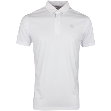 Polo Puma Golf Pure Solid Blanco