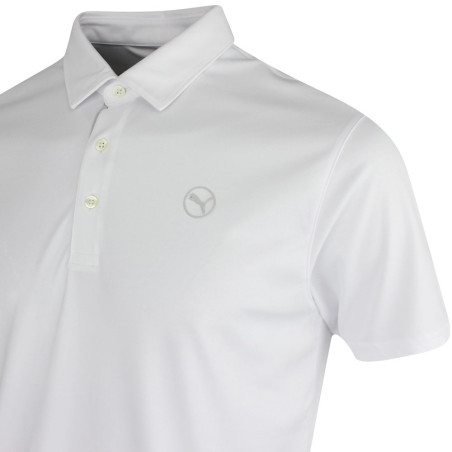 Polo Puma Golf Pure Solid Blanco