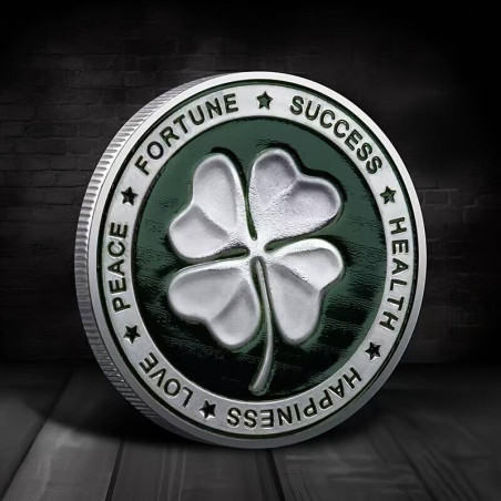 Marcador de Metal Trébol 4 hojas 4 cm Plateado