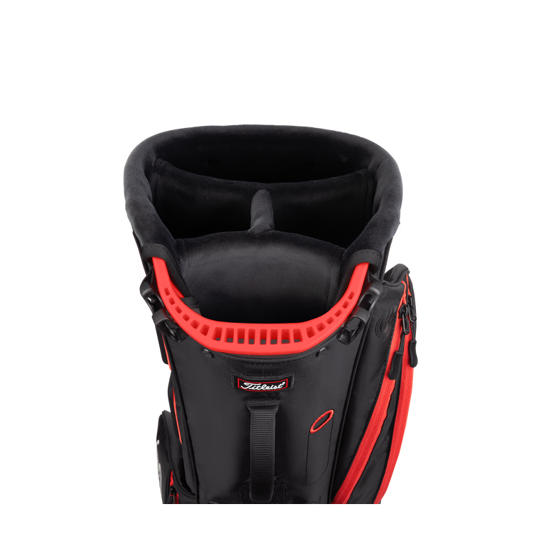 Bolsa Titleist Players 4 Carbono Negro Rojo