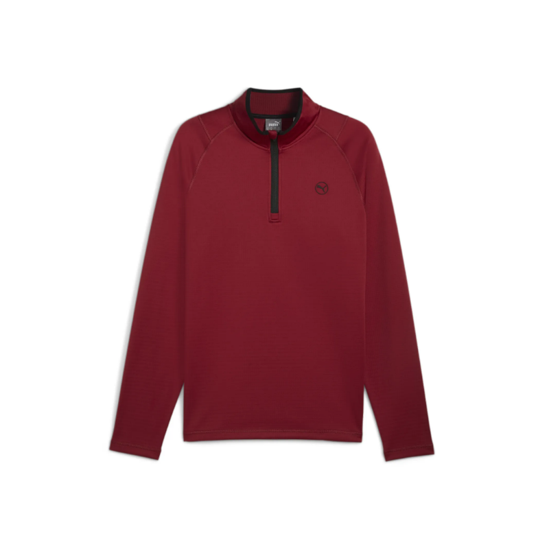 PUMA Waffle Fleece 1/4 Zip Rojo Intenso