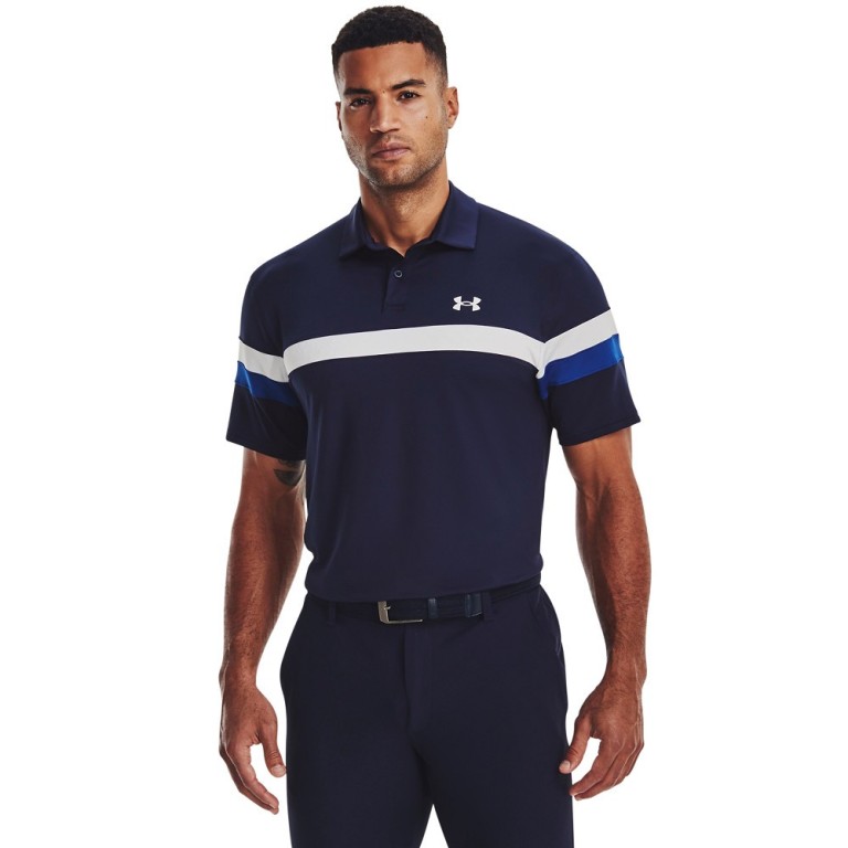 Polo Under Armour T2G Color Block Azul/Navy/Blanco