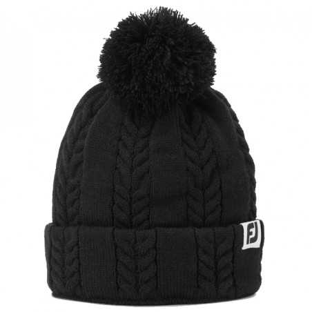 Gorro FootJoy Invierno Unisex negro borla