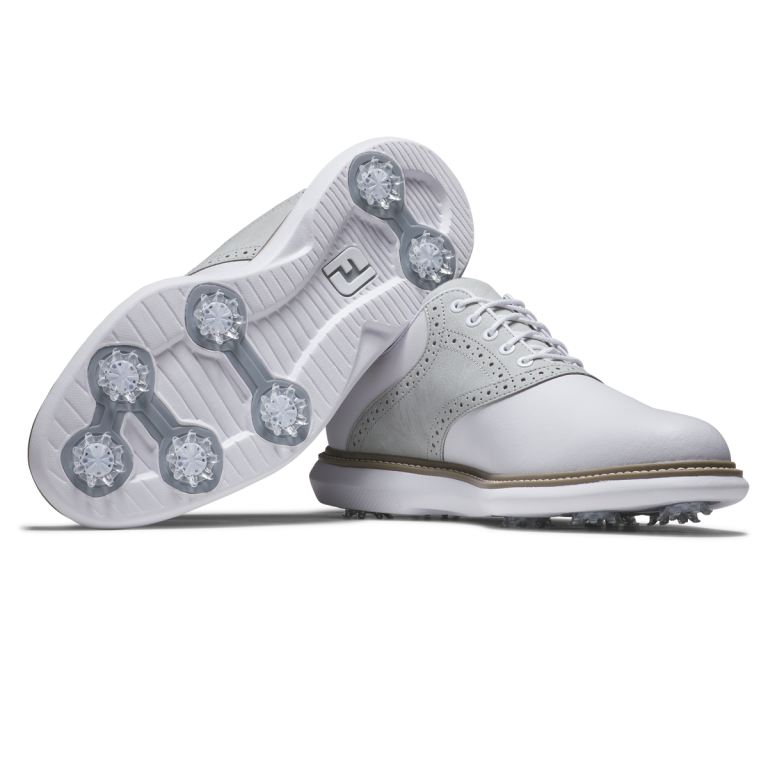 Zapatos FootJoy TRADITIONS Blanco Gris NUEVO 2025 57957K
