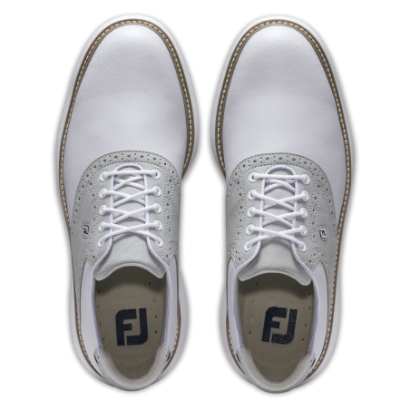 Zapatos FootJoy TRADITIONS Blanco Gris NUEVO 2025 57957K