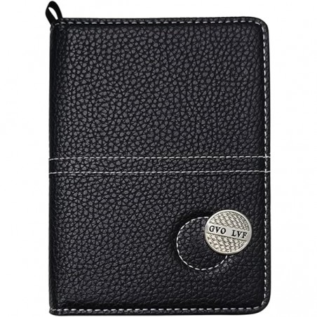 Tarjetero de Golf Premium Negro con marcador