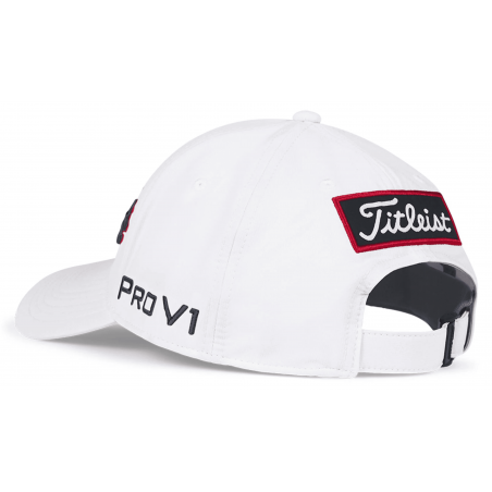 Gorra Titleist Tour Performance Edición Especial Blanca (rojo azul)