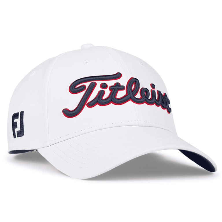 Gorra Titleist Tour Performance Edición Especial Blanca (rojo azul)