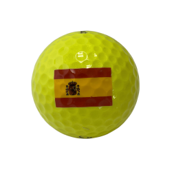 Bolas Titleist TruFeel Amarilla con Bandera España 2
