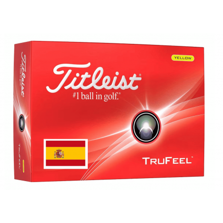 Bolas Titleist TruFeel Amarilla con Bandera España