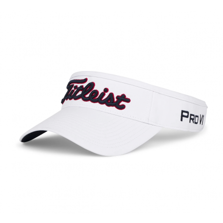 Visera TITLEIST Tour Perf Visor Blanca Navy/Red