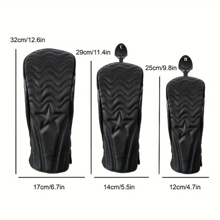 Set Fundas para Driver Madera e Híbrido Cuero PU Negro STAR