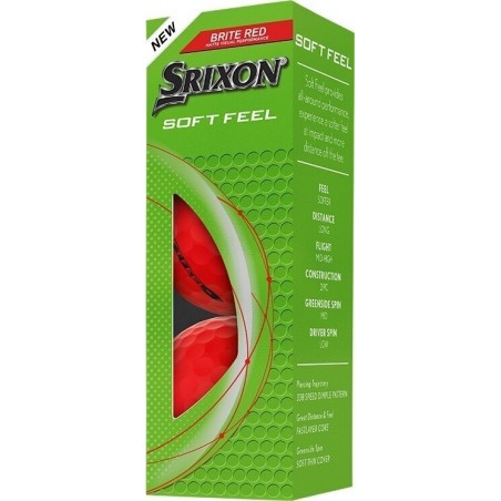 Bolas de Golf Srixon Soft Feel Roja | Alta Calidad y Rendimiento 2025