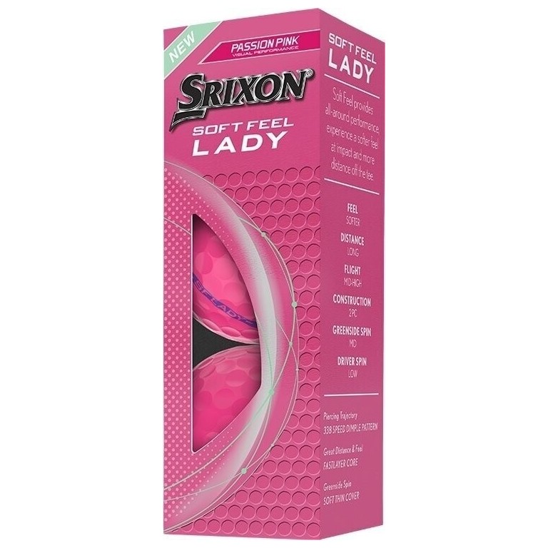 Bolas de Golf Lady Srixon Soft Feel Rosa | Alta Calidad y Rendimiento 2025