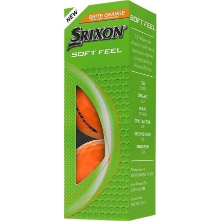 Bolas de Golf Srixon Soft Feel Naranja | Alta Calidad y Rendimiento 2025